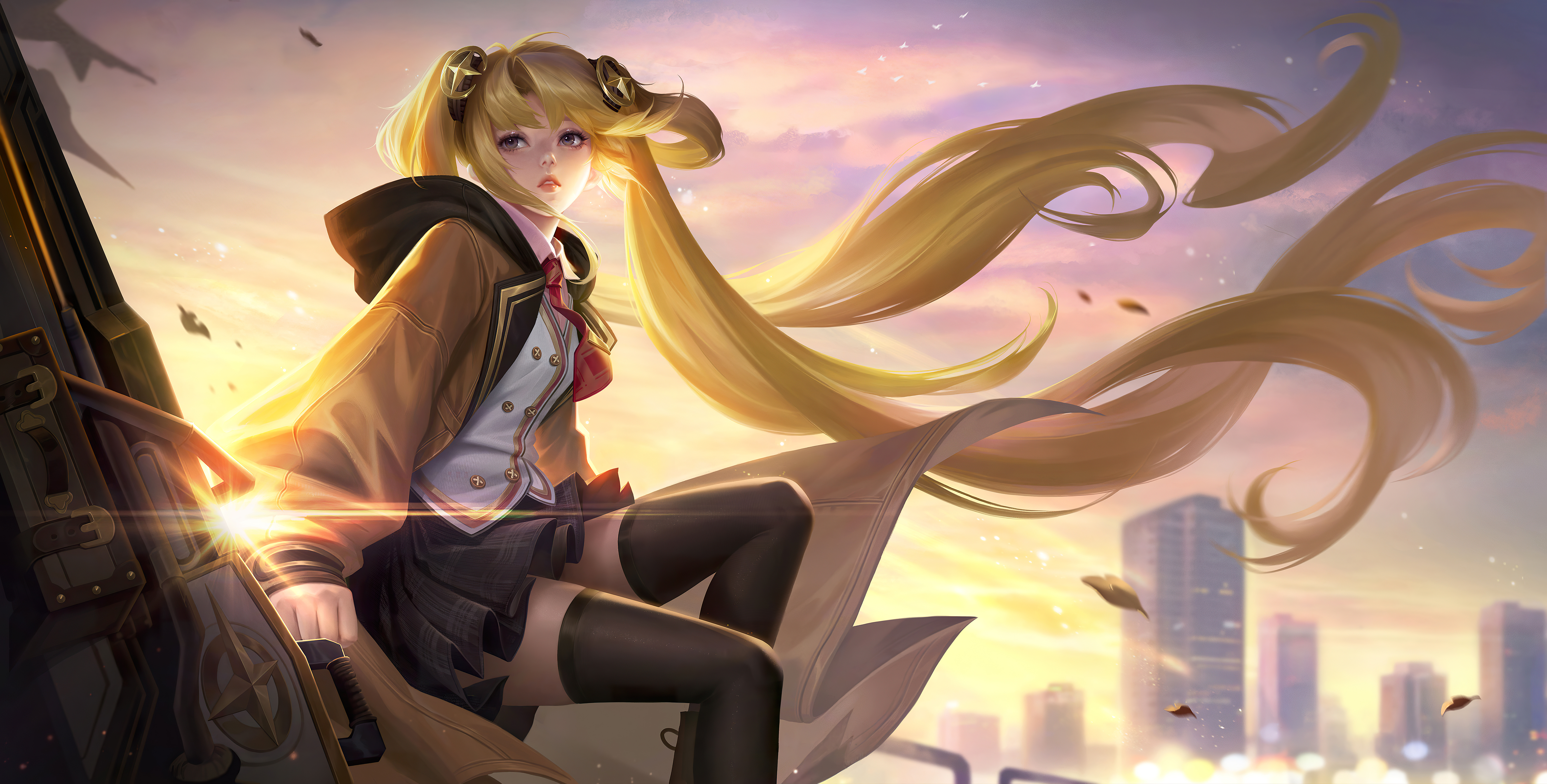 Free download Video Game Character Honor of Kings Black Stockings Stockings 4K Wallpaper, Wallpaper & 7wallpaper