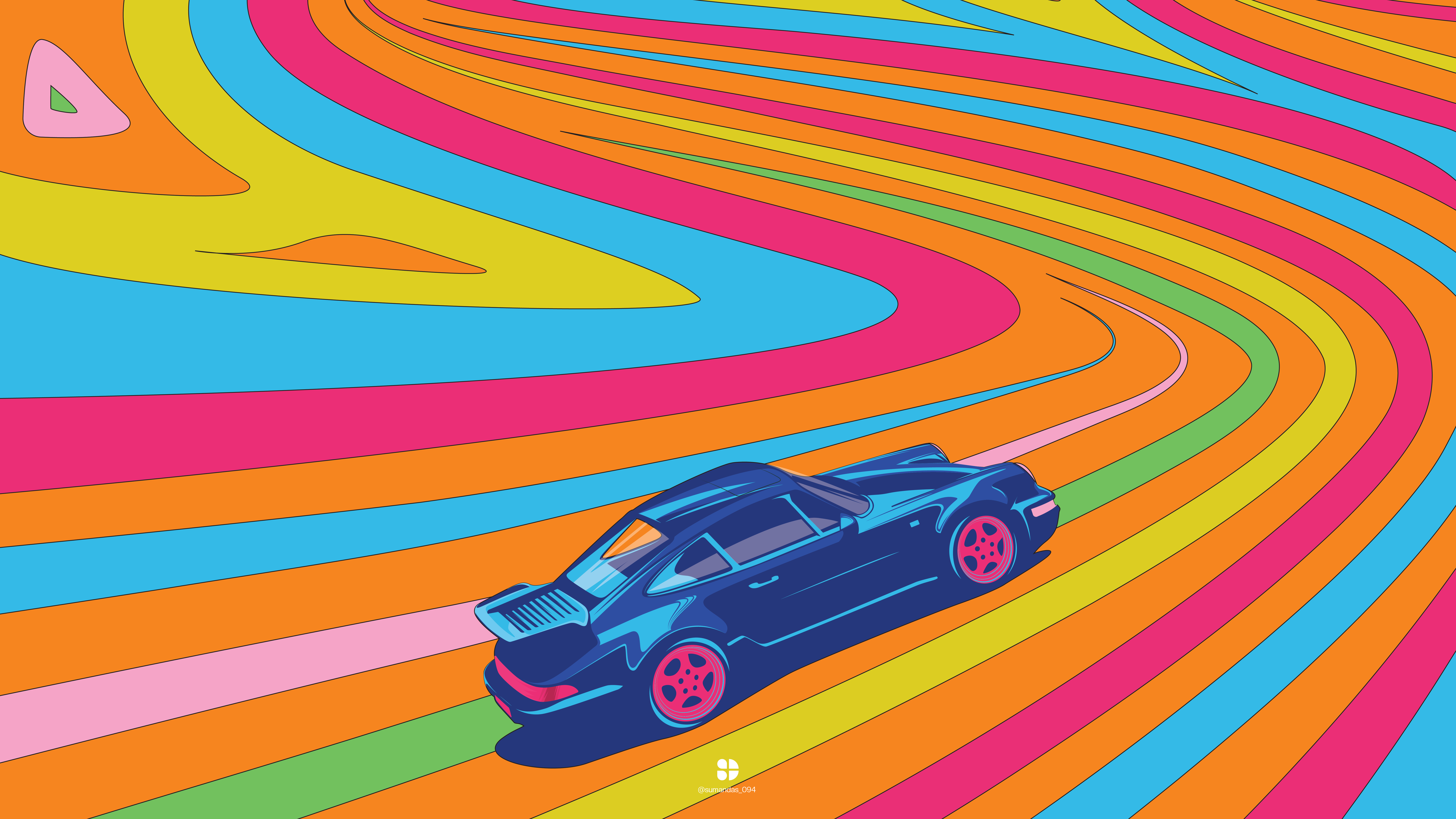 Free download Porsche Porsche Vehicle Psychedelic Psychedelic AI Art Porsche Advertising Car Computer Wallpaper 8K Wallpaper, Wallpaper(s)