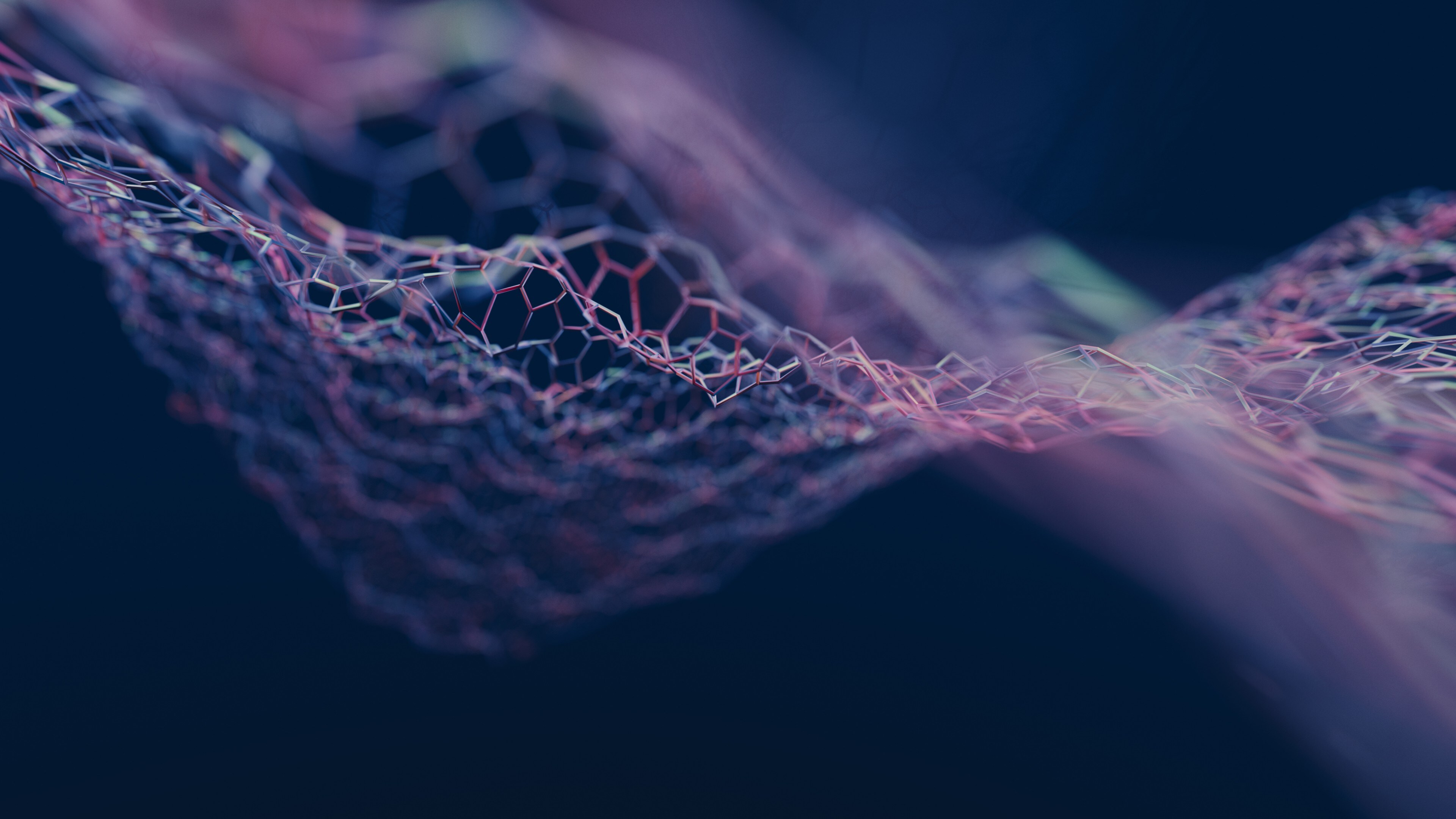 Free download AI Art Abstract Abstract Blur Blue Background Network Grid Geometry Hexagon Purple Blue Computer Wallpaper 4K Wallpaper, Wallpaper & 7wallpaper