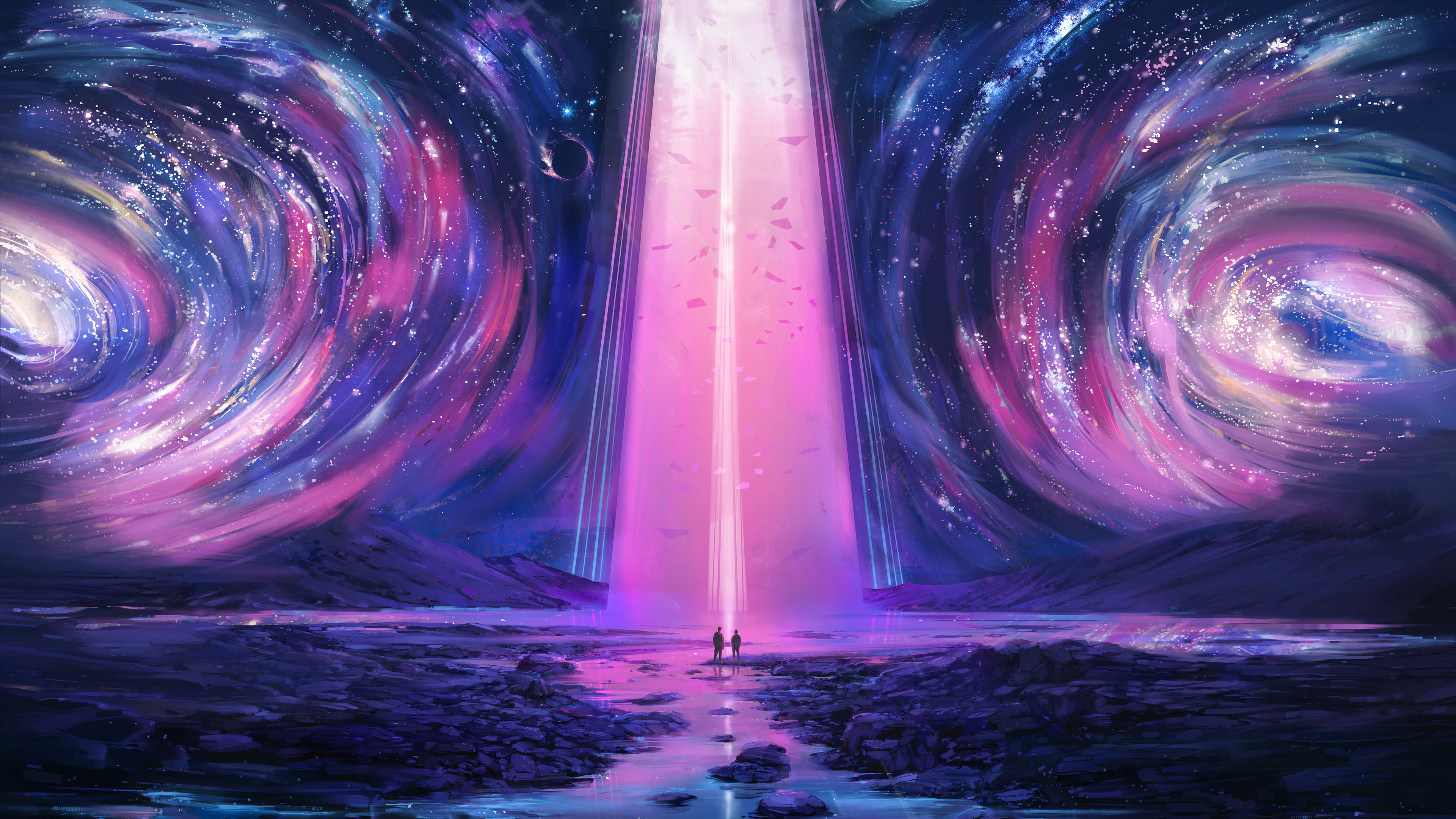 Free download Illustration Landscape Fantasy Art Color Sky Computer Wallpaper 4K Wallpaper, Wallpaper & 7wallpaper